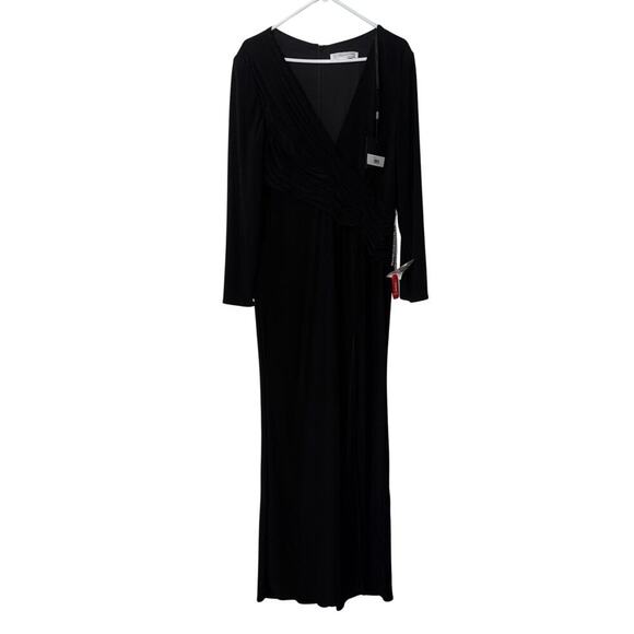 Ieena for MacDuggal Jersey  V-Neck Long Sleeve t Sheath Gown NWT Size 12 - Picture 5 of 12